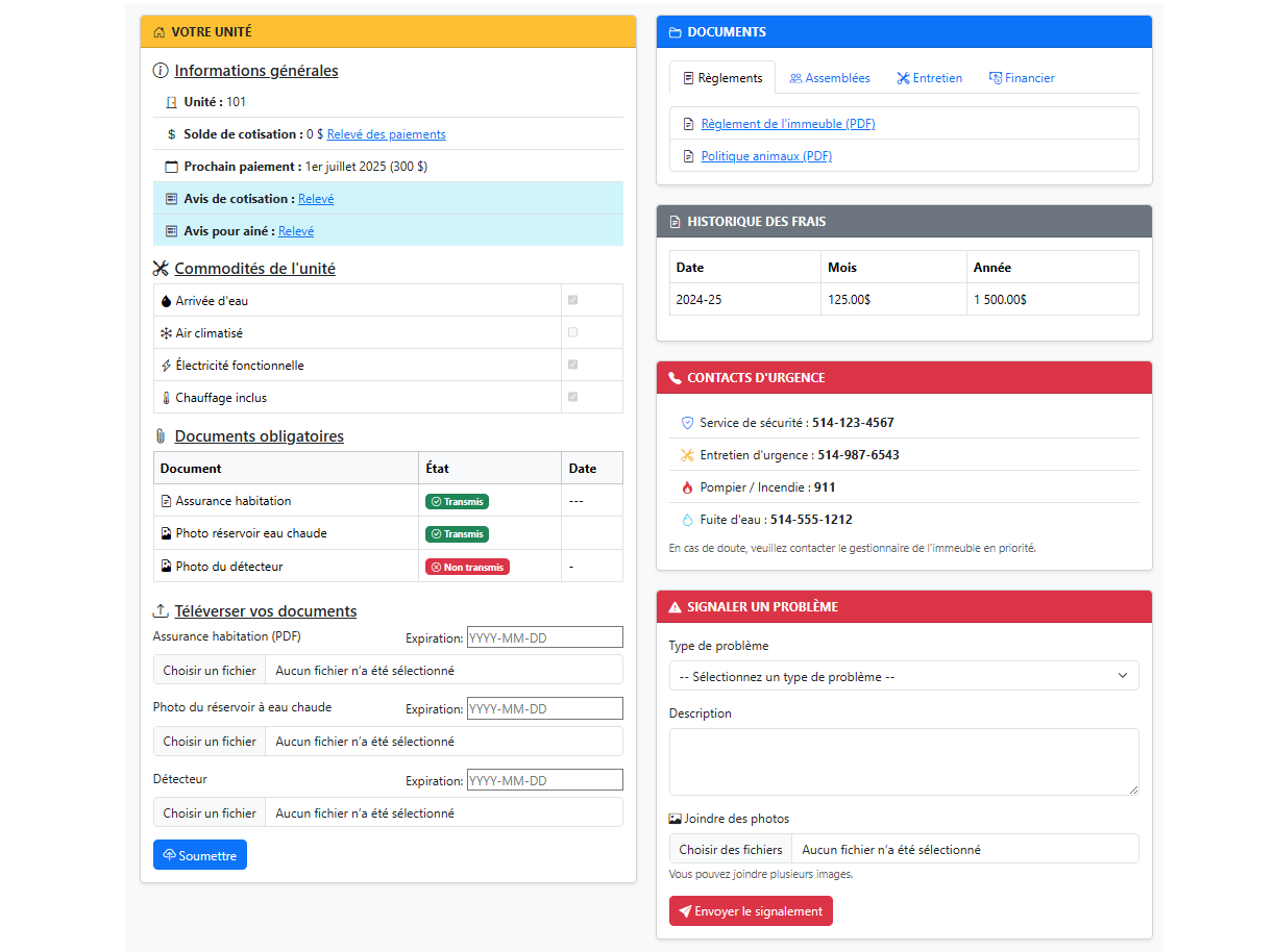 Condo – vue principale